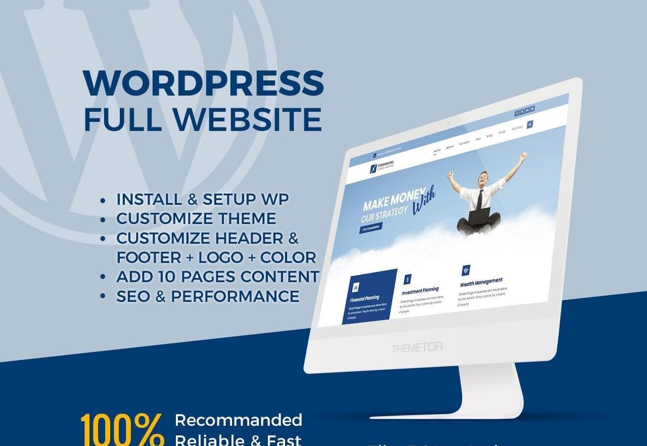 Professional Any WordPress Website Responsive And Custom All Design