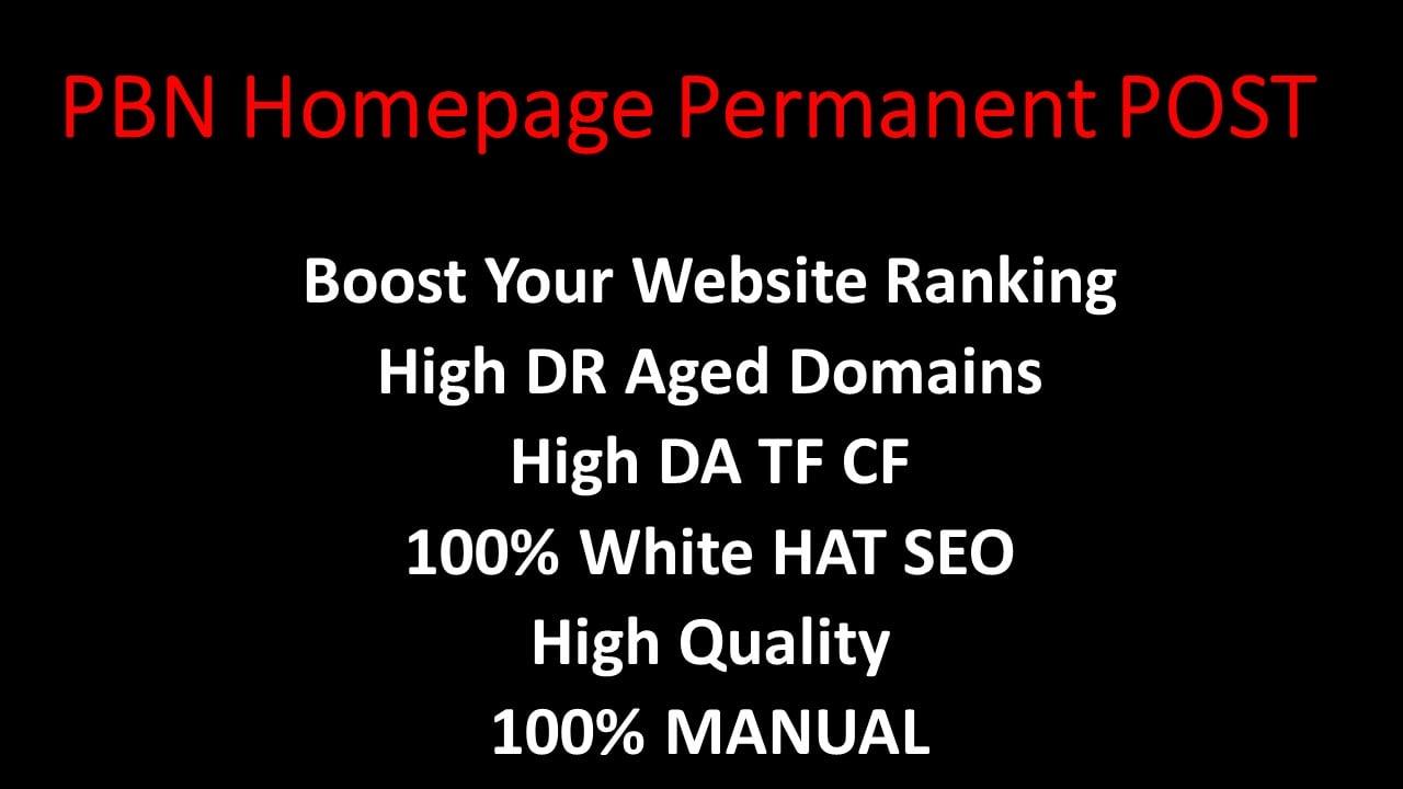 2021 Exclusive 5 Homepage Permanent PBN Post UNIQUE Domain with High DA TF CF Authority Backlinks 