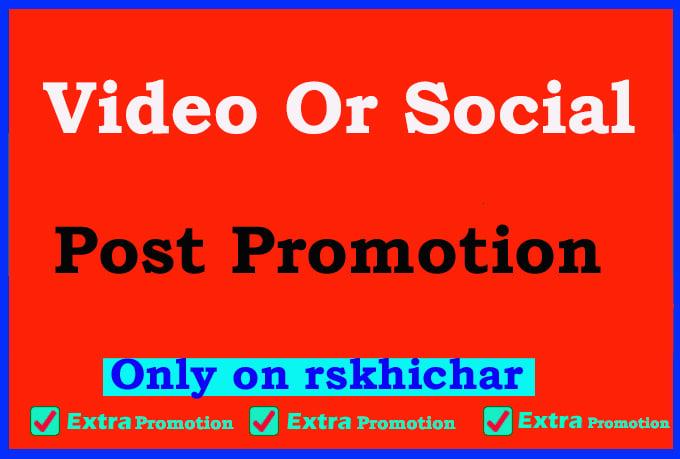 Instant social video & post promotion And marketing