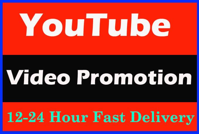 Awesome YouTube video Promotion And super fast delivery