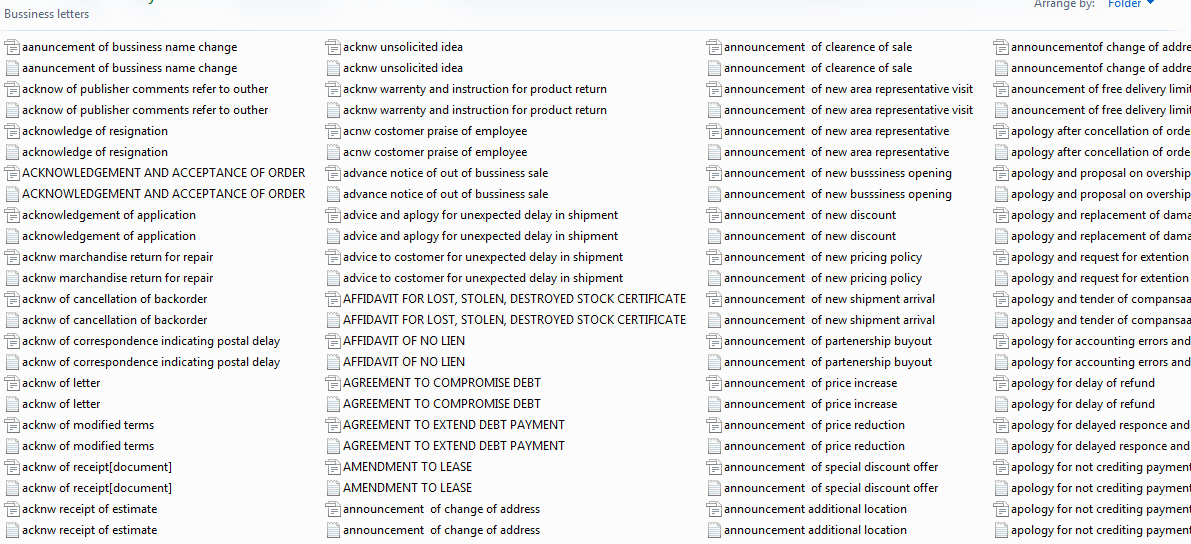 Give You Valid And Updated 600 Business letters in DOC and txt format