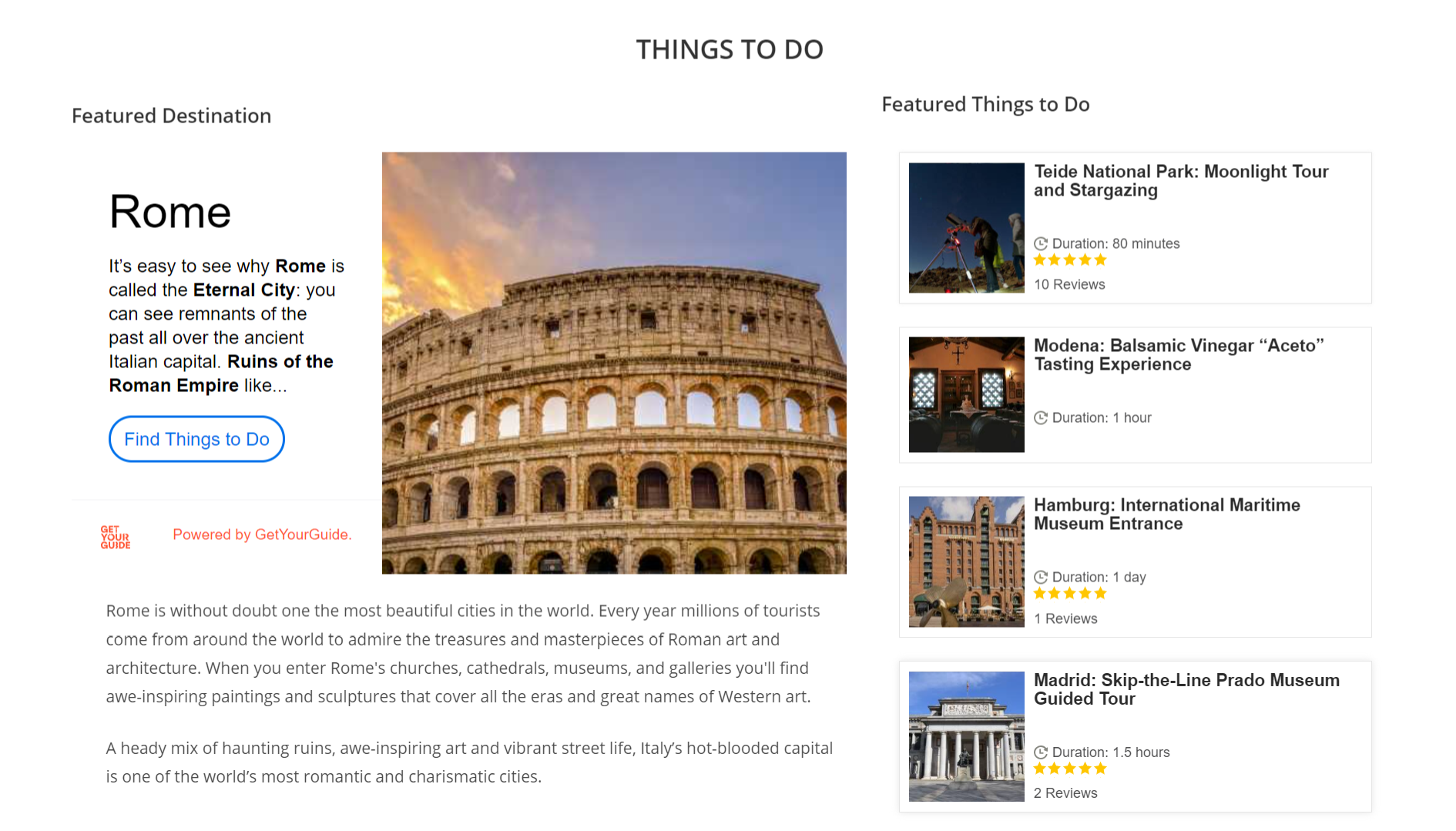 Travel affiliate website design
