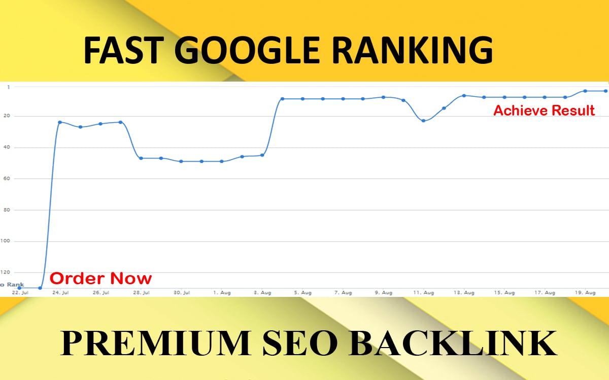Rank 1st on google with white hat 30 days Premium SEO Linkbuilding Service