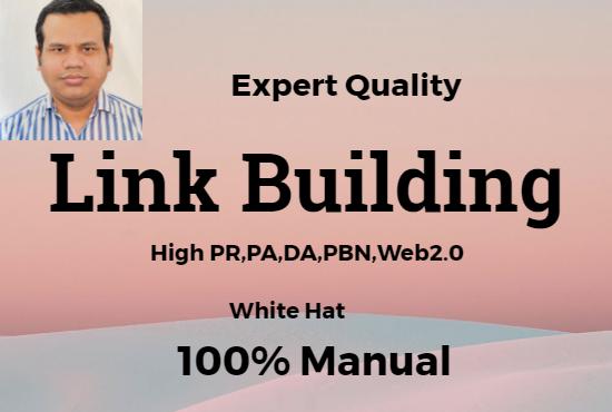 I will do quality backlink with high pr,pa,da sites do follow web 2.0 pbn
