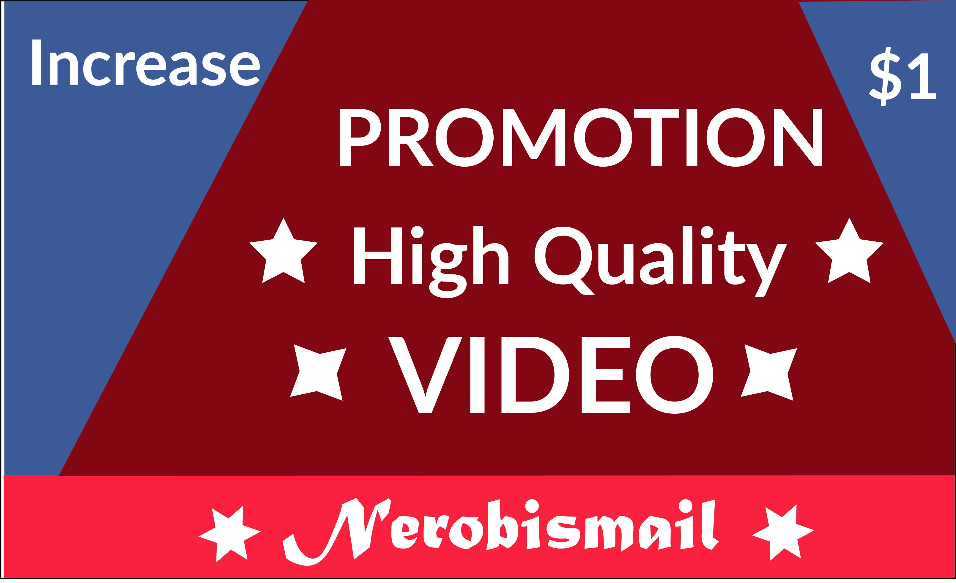 Increase HQ profile promotion video social media world user