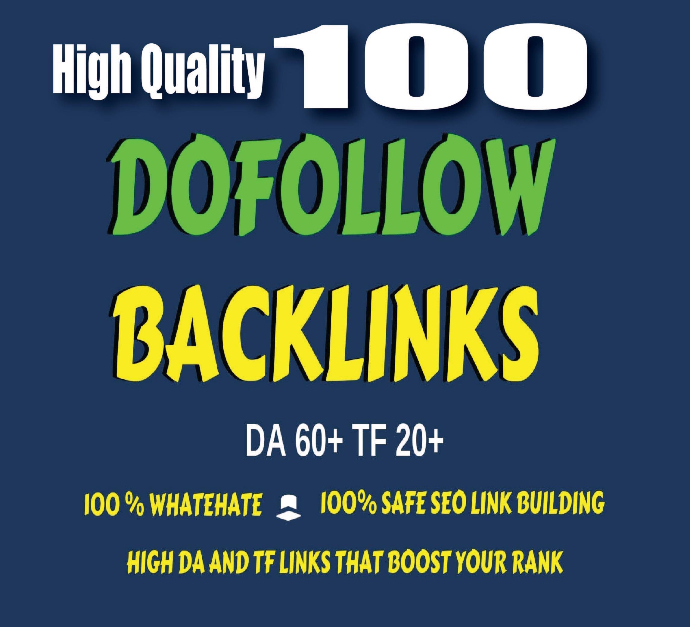 High quality 100 Do-Follow SEO Backlinks for Google Ranking