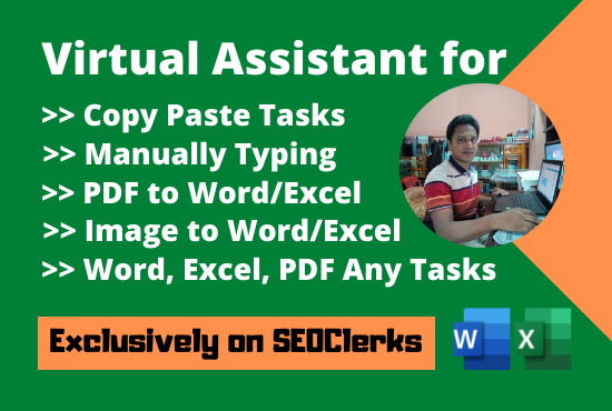 I will be your Virtual Assistant for Data Entry Related any Work 3 Hours only