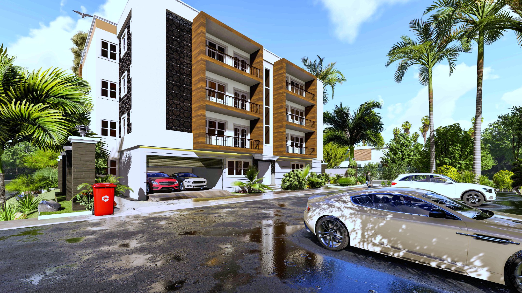 Architectural design and interior rendering