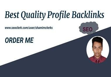 I will provide you 50+ Best Quality Profile Backlinks