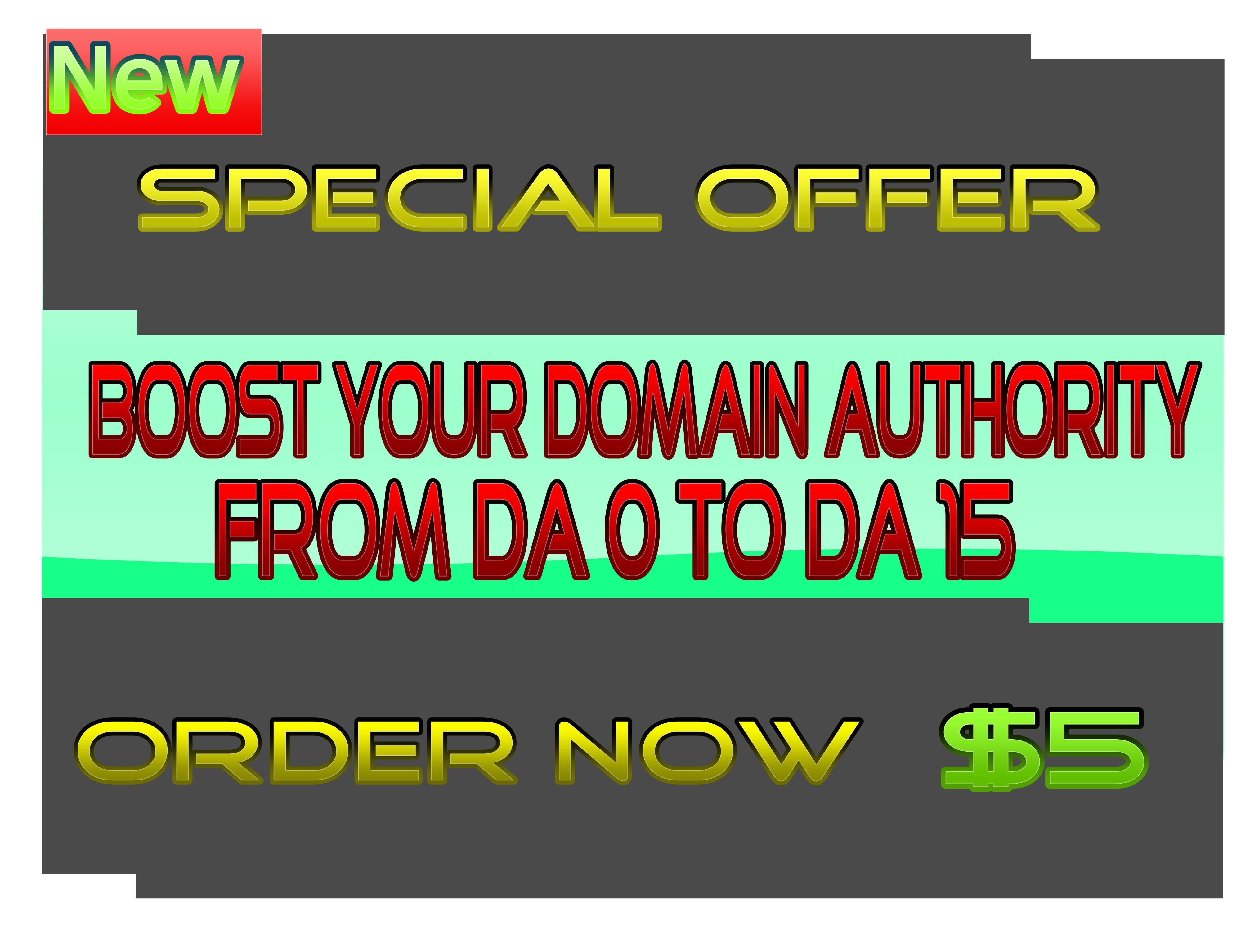 I will increase Domain Authority da 15 in 2 Weeks 
