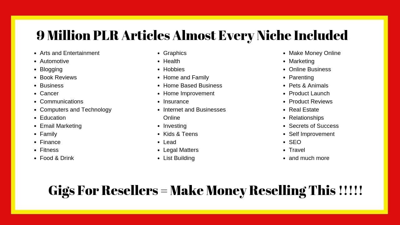 Over 9,000,000 PLR Articles in Every Niche, Article Optimizing Software, 5,000 Ebooks and Bonuses