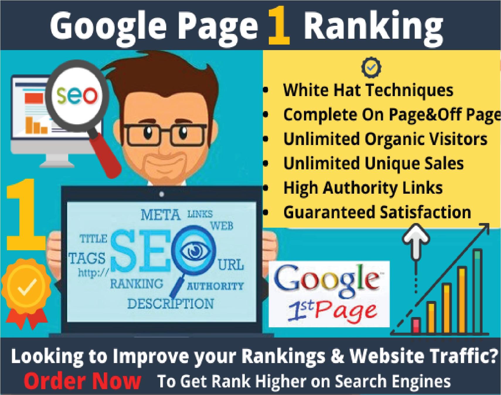 I will rank website Google first page Or Get Money Back