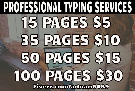 I will do a professional typing job, retype scanned documents