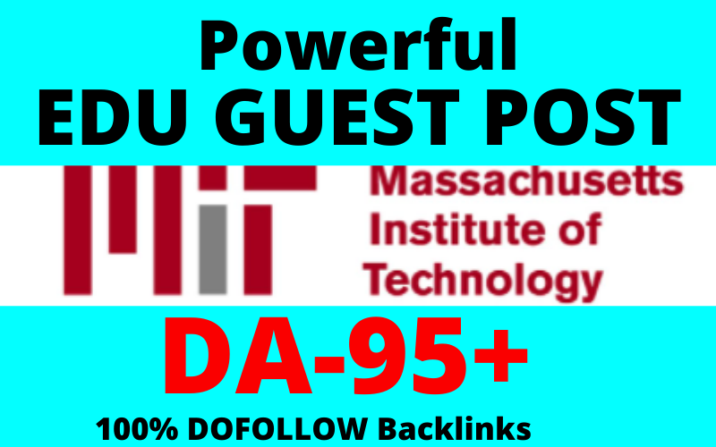 Write and publish edu guest post on DA 95 on MIT.edu