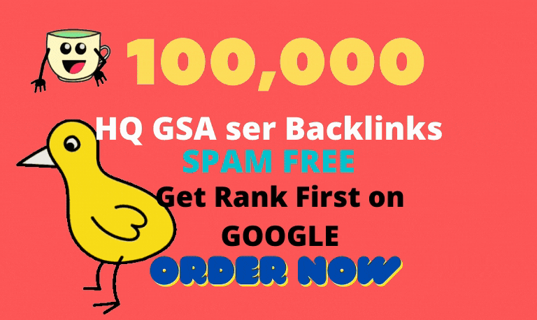 provide spam free 100,000, gsa backlinks, top google ranking