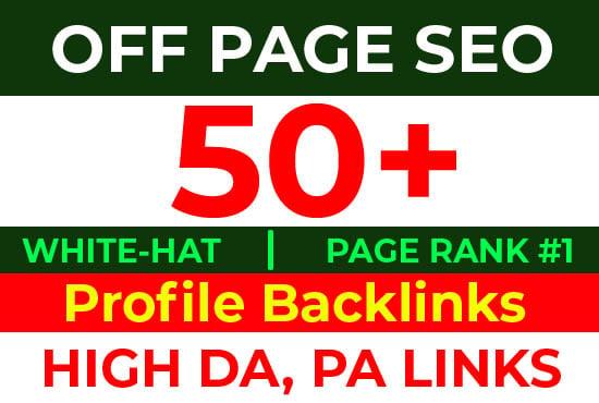I Will Create Manually 50+ High Authority DA, PA Social Profile Creation Backlinks for Website Rank