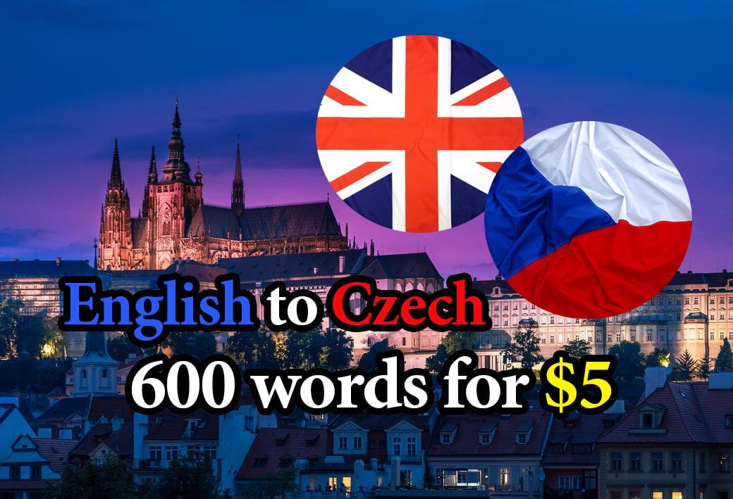 Professional English ↠ Czech translation by a native speaker