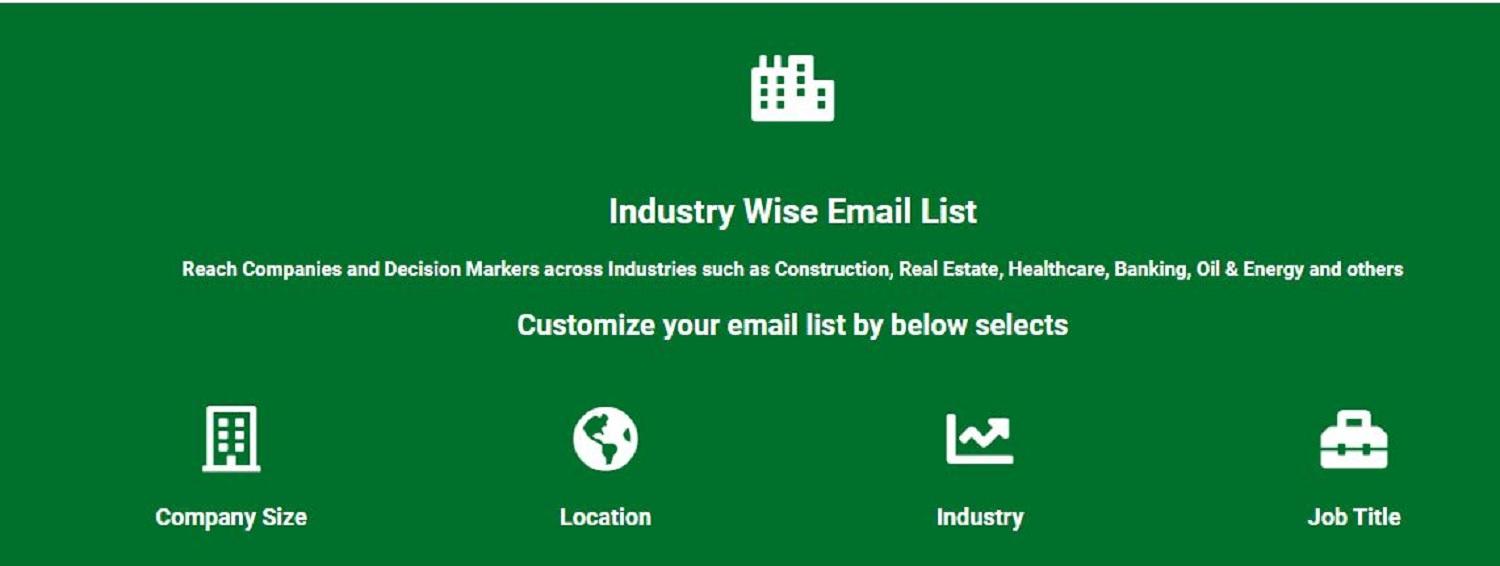 I will build an email list from specific industry