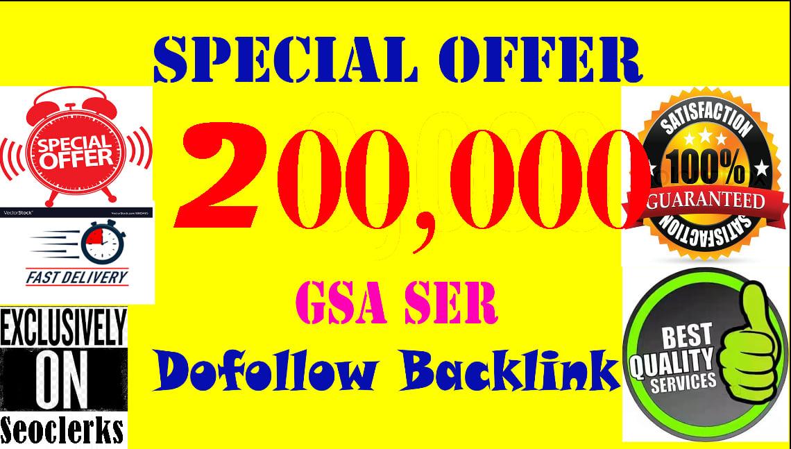 200,000 Gsa, Ser, Backlinks For Ranking Website