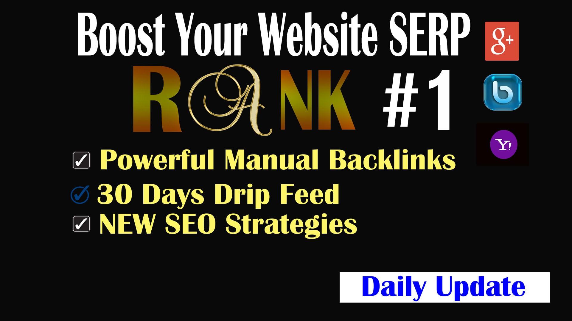 Rank - SUPER QUALITY Ranking to Skyrocket Website FAST with BONUS - Updated Manual Authority links