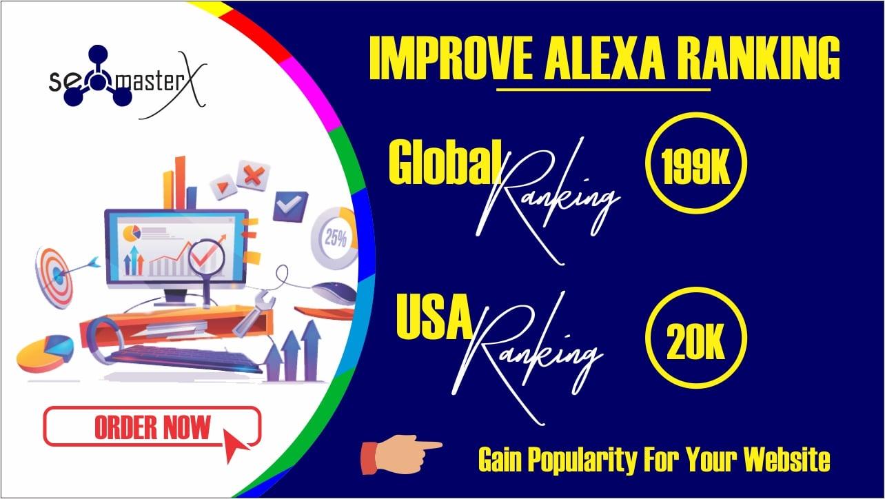 Improve ALEXA RANKING - Boost up your website RANKING with Instant Result