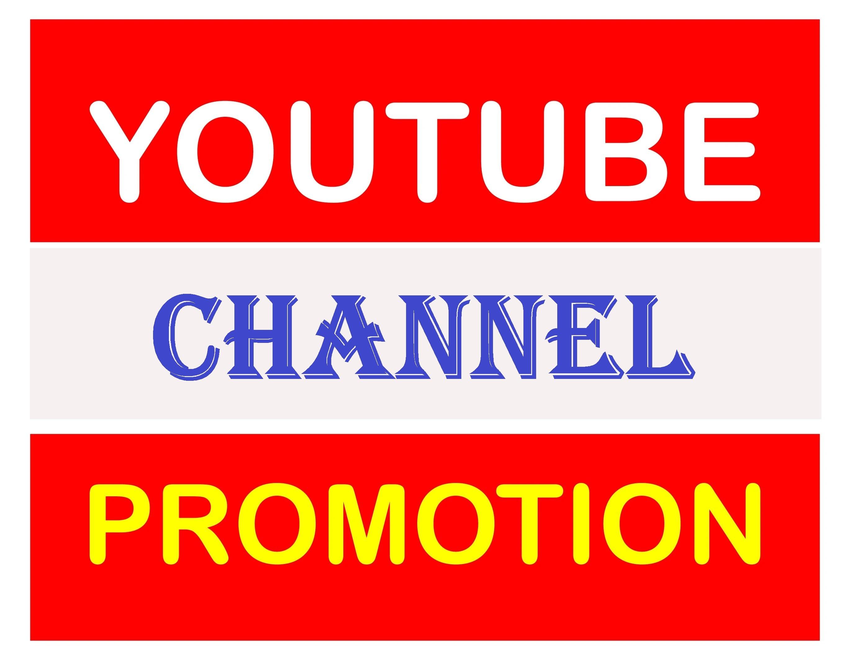 YouTube Account Promotions Via World Wide Real User Manually & Safe