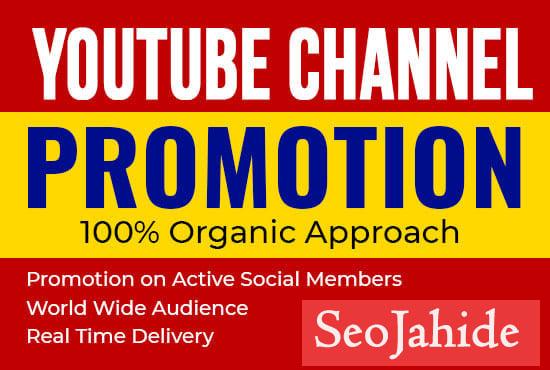YouTube Account Promotions Via World Wide Real User Manually & Safe