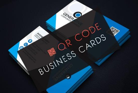 I will Do Custom Design Business Card with QR Code