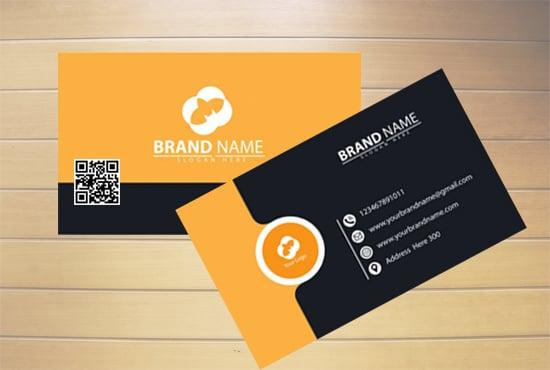 I will Do Custom Design Business Card with QR Code