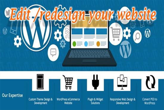 I will create, redesign or customize WordPress website