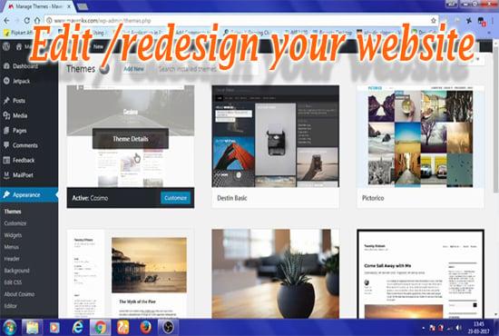 I will create, redesign or customize WordPress website