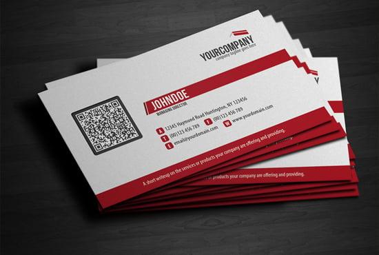 I will Do Custom Design Business Card with QR Code