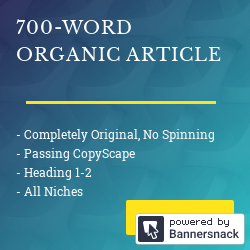 700+ Words SEO Optimized Organic Article