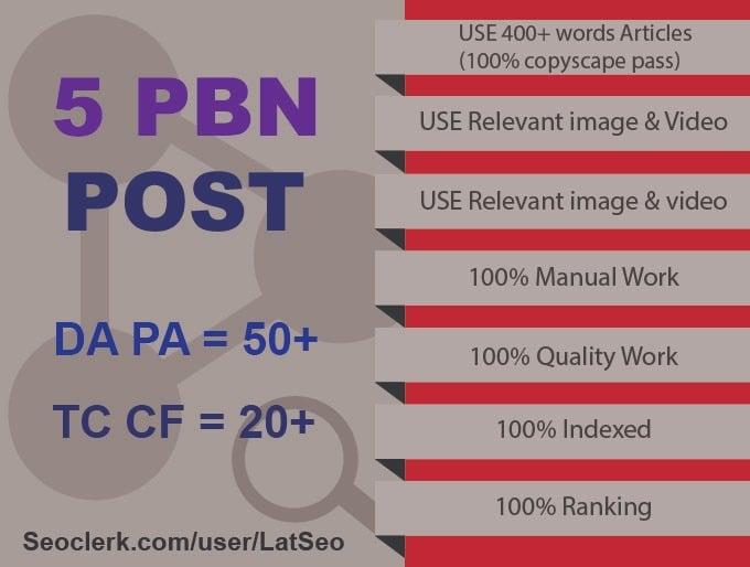 Do 5 DA 50+ Permanent Pbn Post With High Metracis