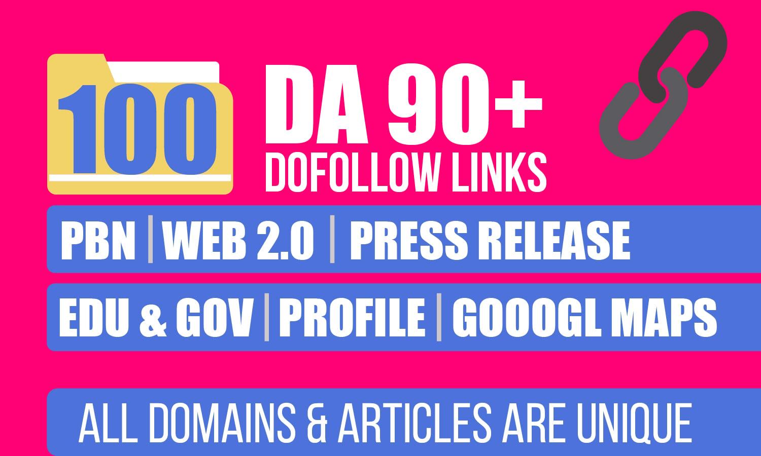 SEO New Strategy 2021, Powerfully 100, PBN, Web 2, Press Release, EDU, Profile & Google Maps Blogs 