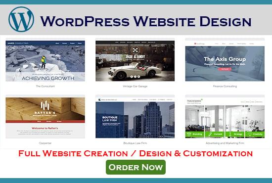 design professional and responsive WordPress website