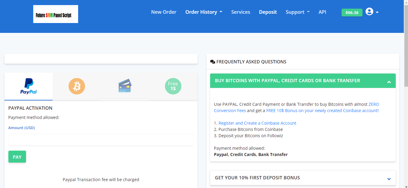 SMM Reseller panel Script with API