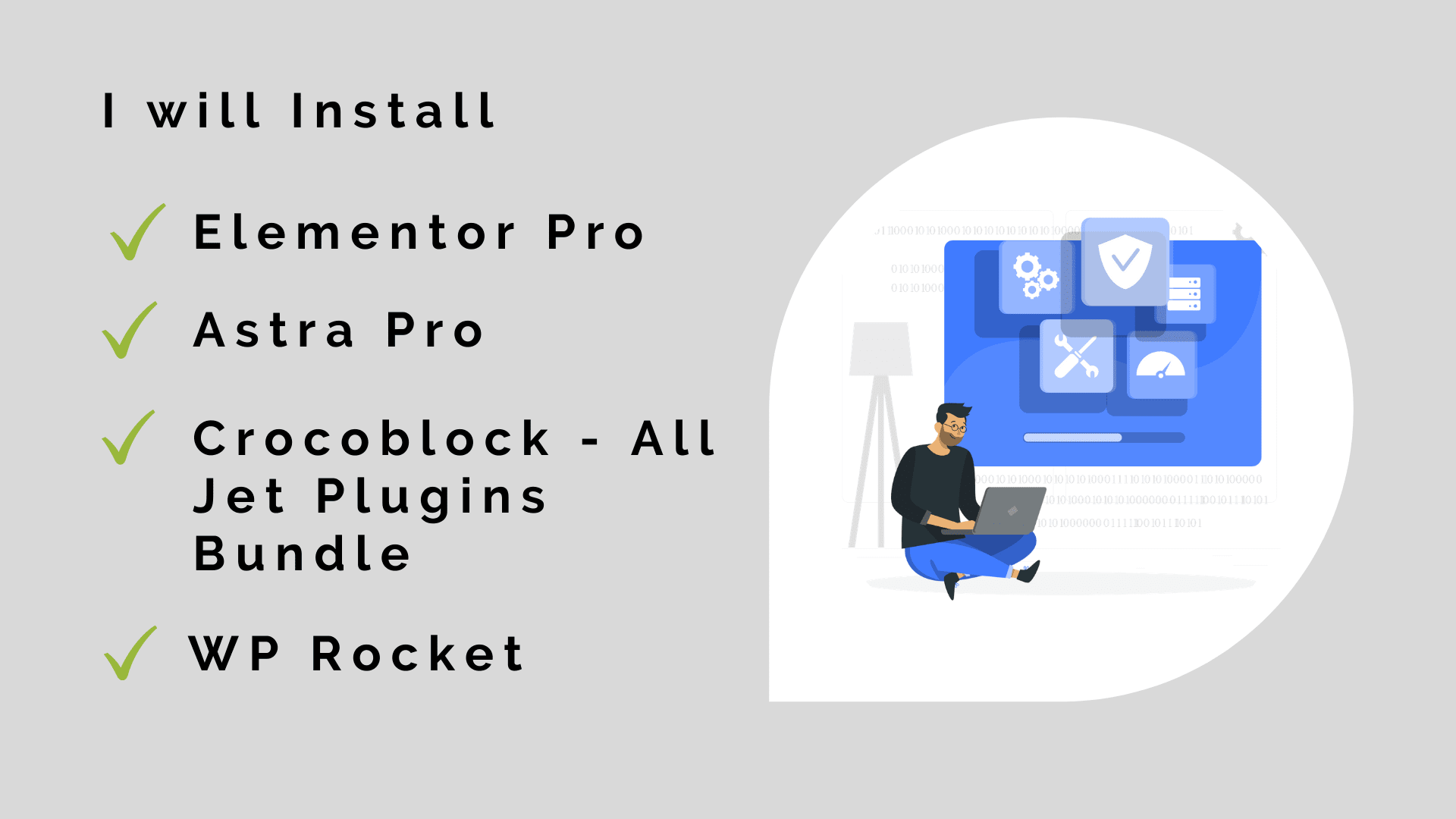 Install Elementor Pro and Astra Pro and Crocoblock Jet Bundle with a Valid License Key