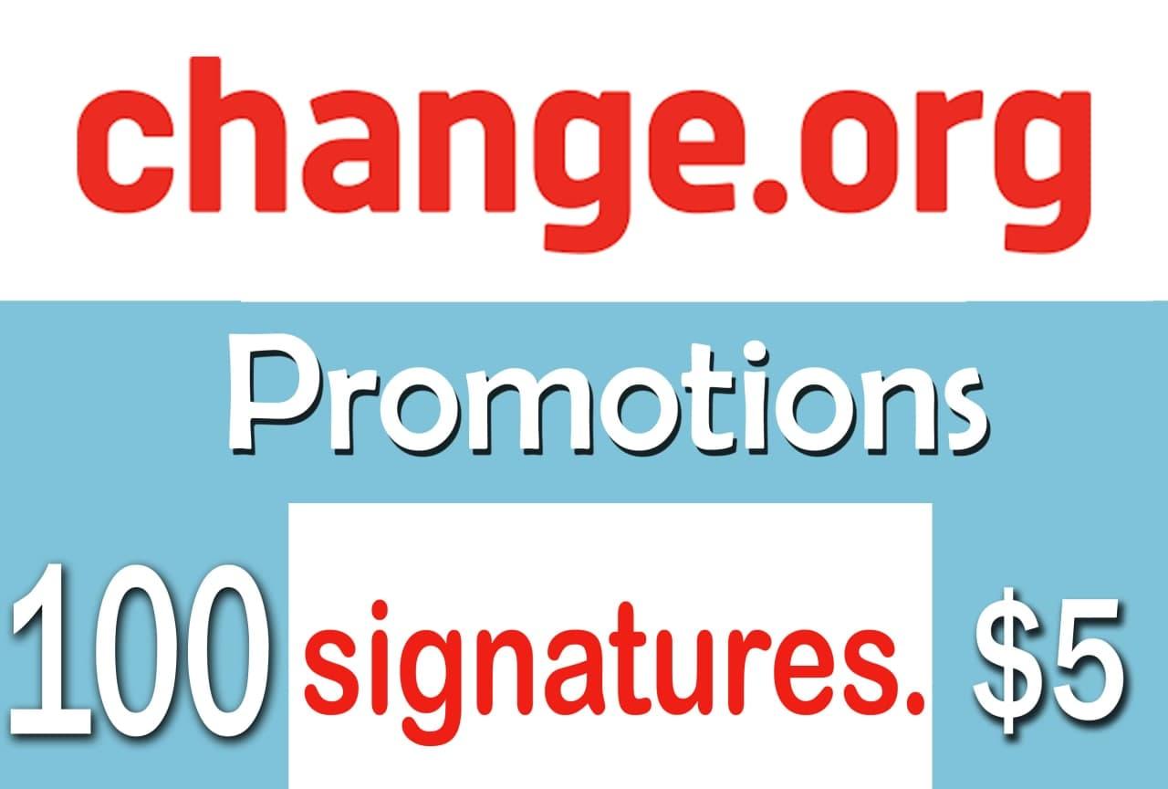 Buy 100 Change.org Signatures to Your Petition