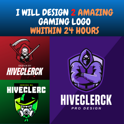 I will design 2 awesome gaming logo WHITHIN 24 HOURS
