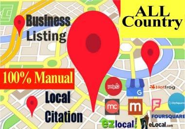 35 USA, UK, CA, AUS Citation for local SEO, Local Listing, Business listing,Directory Submission