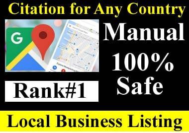 Manual 200 Google Maps citation for local SEO,business listing,directory submission