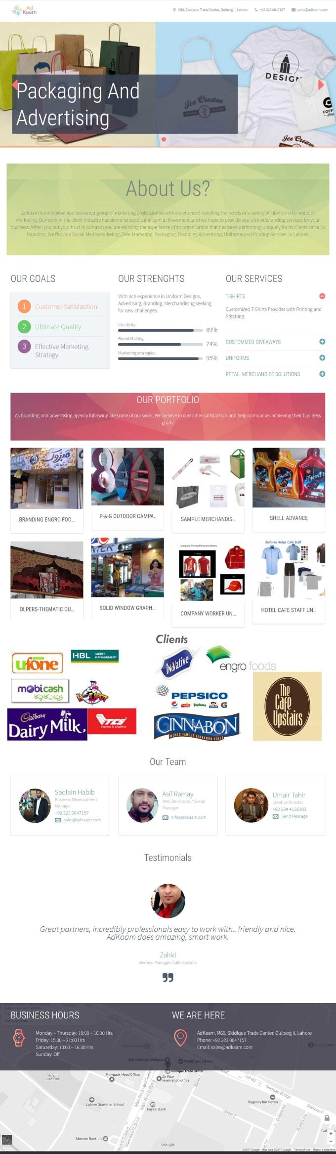 WordPress website from theme template from theme-forest 
