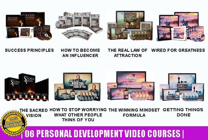 I give 25 meditation yoga personal development video courses with resell rights