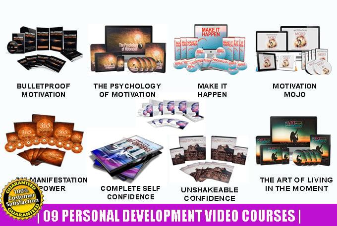 I give 25 meditation yoga personal development video courses with resell rights