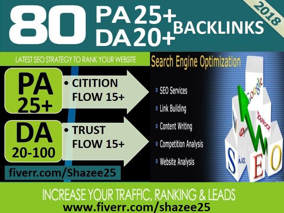 I Do 80 high trust flow citation flow dofollow backlinks 