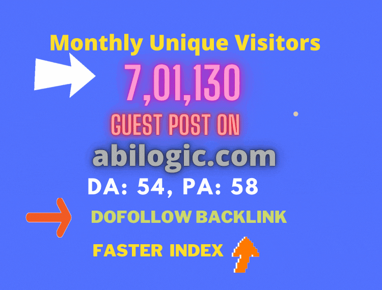 Publish a dofollow guest post on Abilogic with Google index