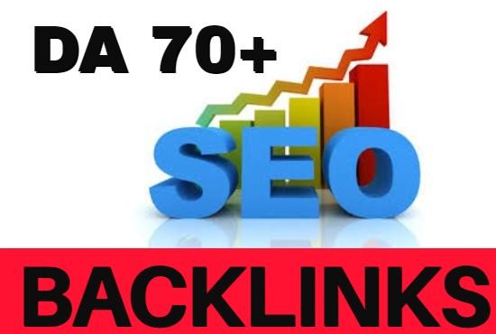 I Will Give you 5 SEO Backlinks on DA 70 PR9