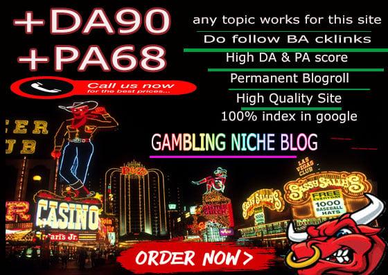Give you backlink DA90x6 site gambling blogroll permanent 