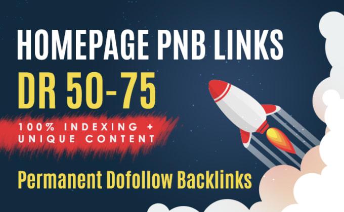 Do Manually 20 Permanent DR50+ Homepage PBN Do follow Backlinks